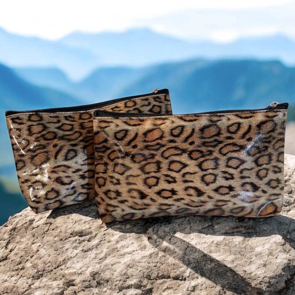 Leopard Print Cosmetic/Clutch Bag (sold separately)
